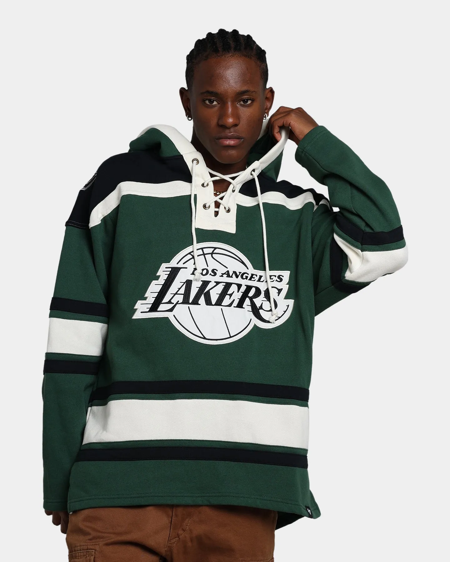 47 Brand Los Angeles Lakers Superior Lacer Hoodie Dark Green