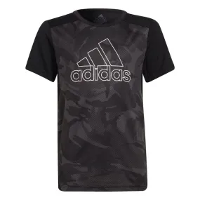 adidas Designed 2 Move Seasonal Tee - Boys - Black/White