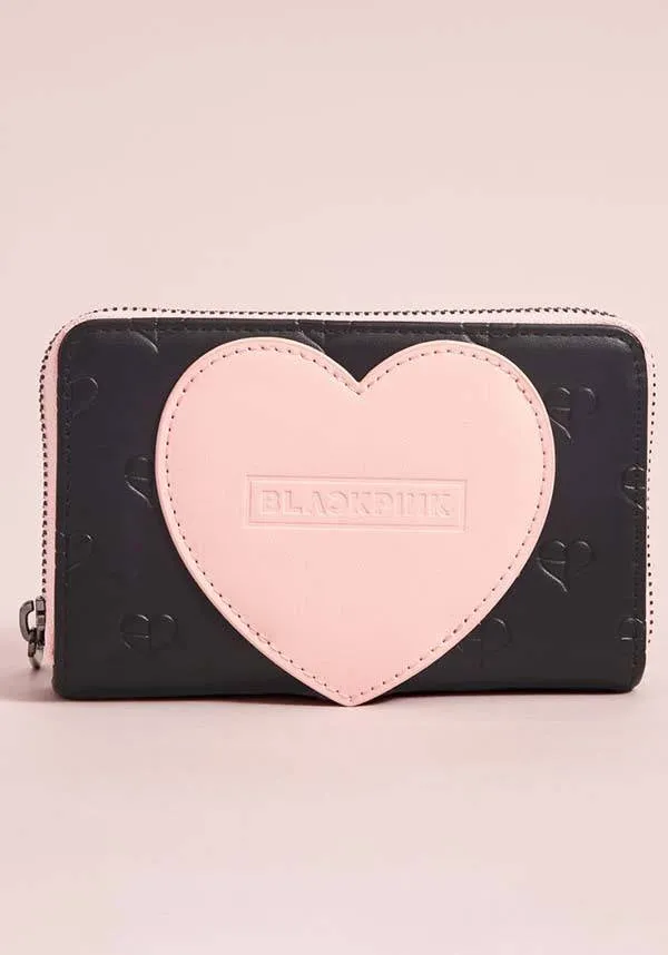 Blackpink: AOP Heart | ZIP AROUND WALLET