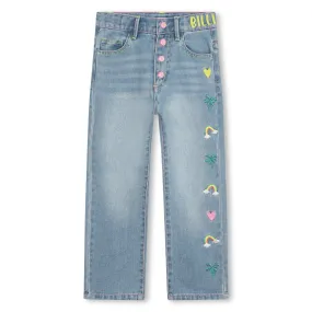 Blue Denim Logo Trousers