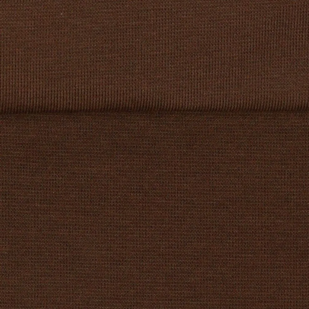 Brown Organic Tubular Cuff Ribbing