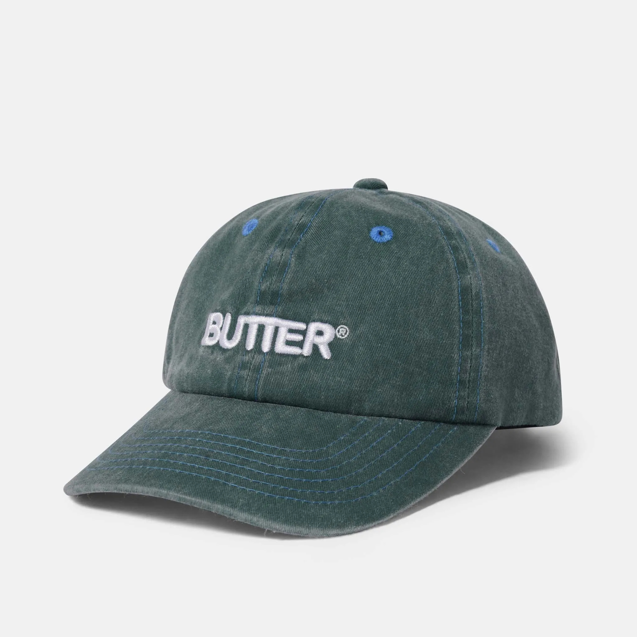 Butter Goods - Rounded Logo 6 Panel Cap - Washed Jade