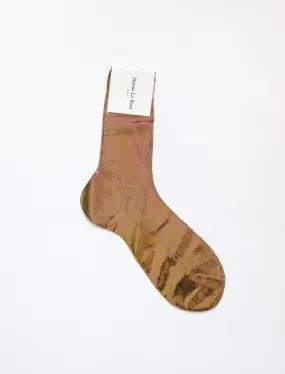 Cangiante Ribbed Ombre Laminated Socks Black