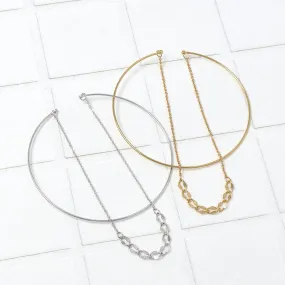 Chain Detail Thin Bangle