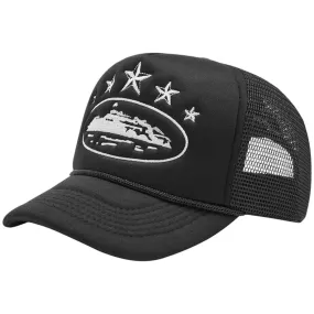 Corteiz 5 Starz Alcatraz Trucker Cap - Black