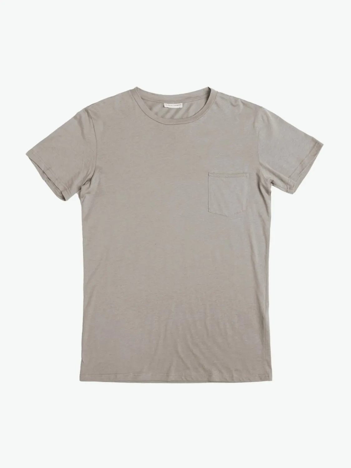 Crew Neck Modal-Blend Pocket T-shirt Moonrock