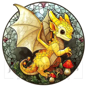 DTF Transfer - Yellow Mushroom Dragon