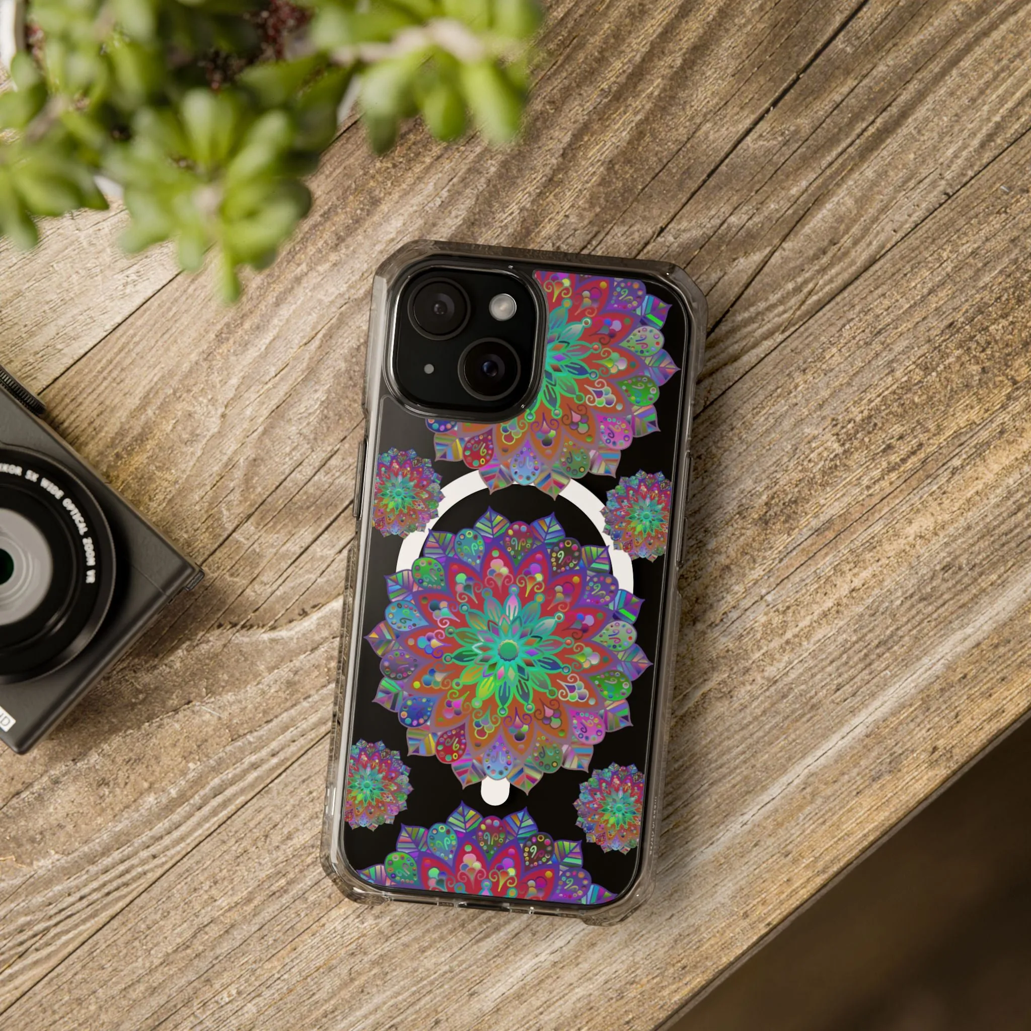 Elegant Mandala MagSafe®-Compatible iPhone 14/15 Impact Case