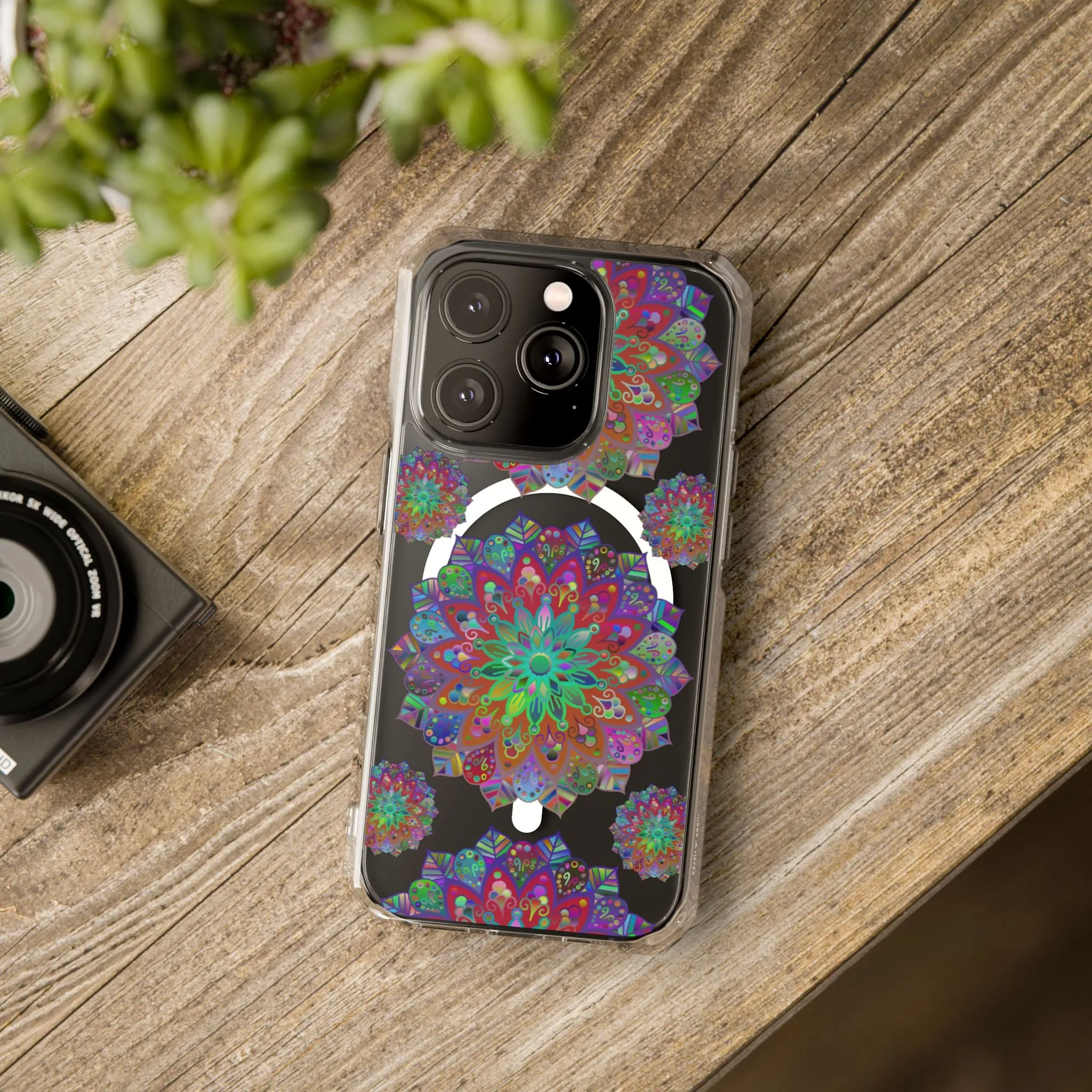 Elegant Mandala MagSafe®-Compatible iPhone 14/15 Impact Case