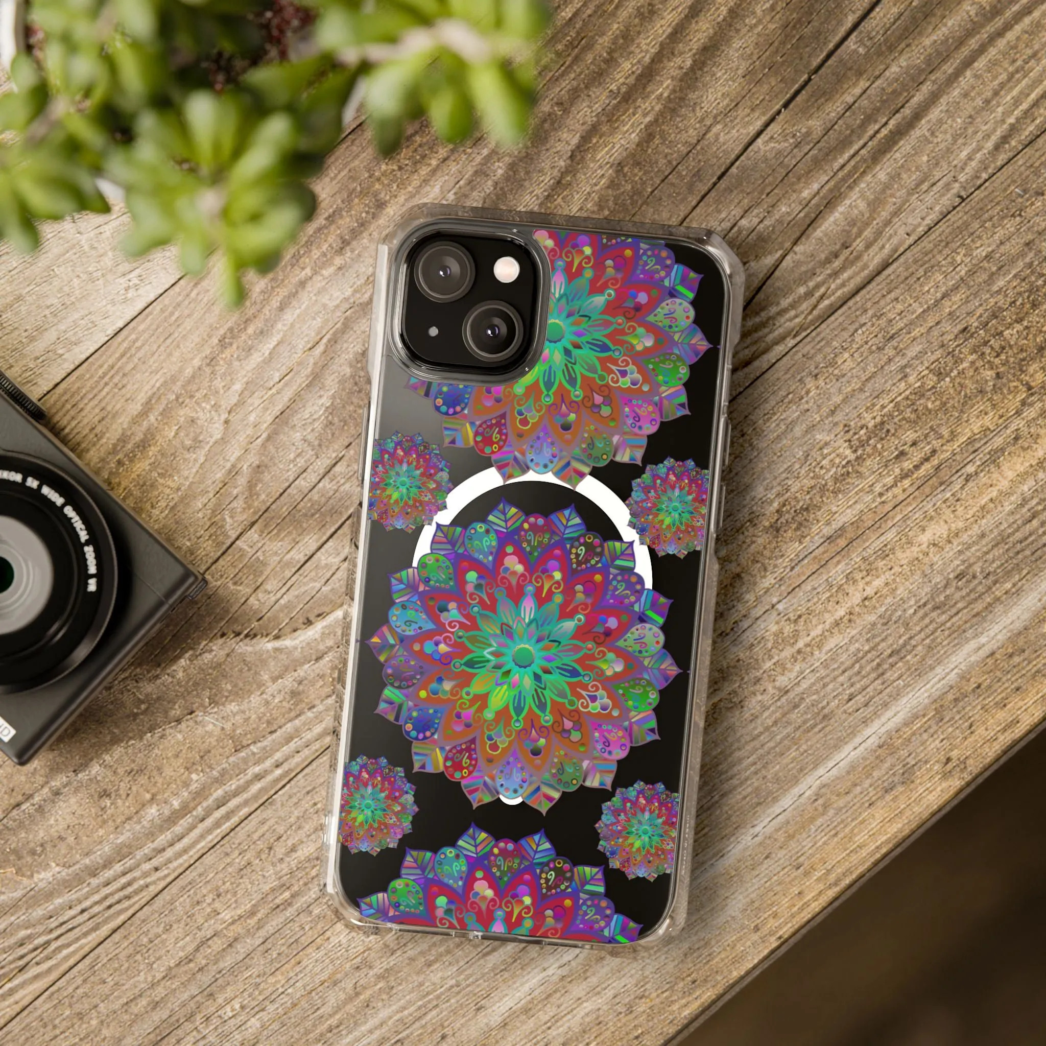 Elegant Mandala MagSafe®-Compatible iPhone 14/15 Impact Case