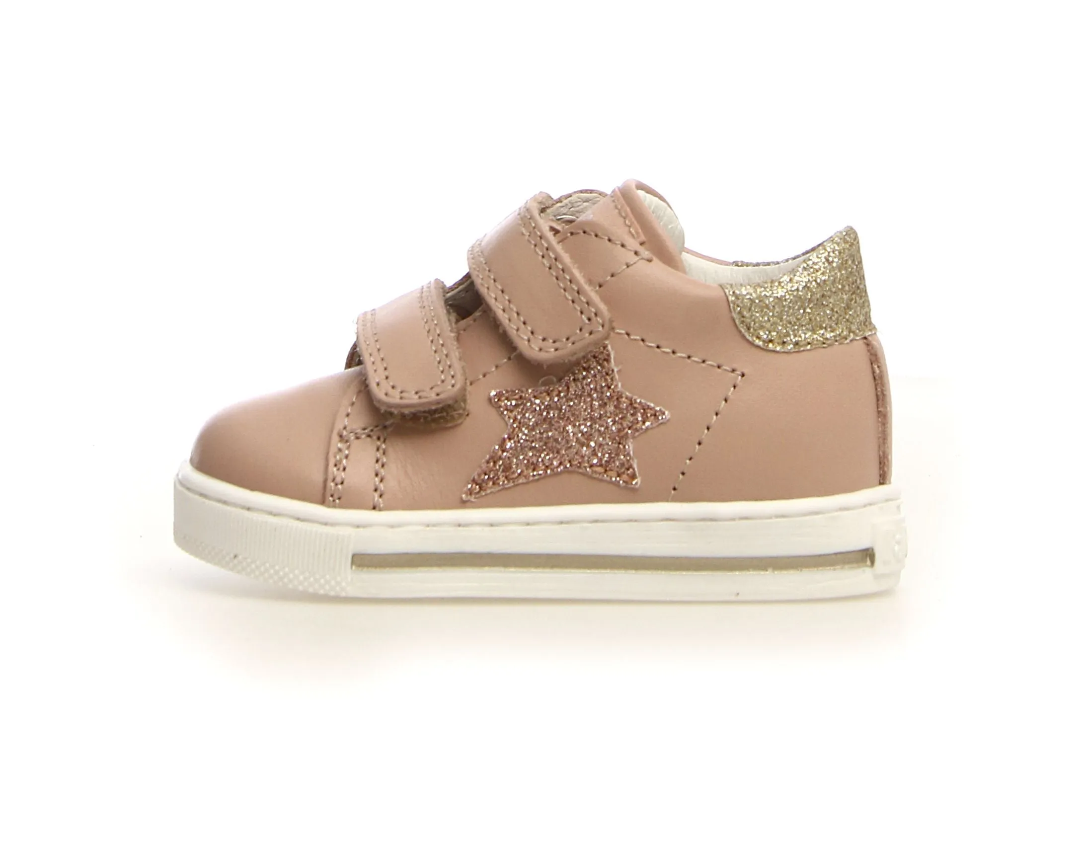 Falcotto Sasha VL Girl's Sneakers - Glitter Cipria/Platinum