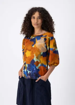 Fiorella Blouse Earth in Seersucker