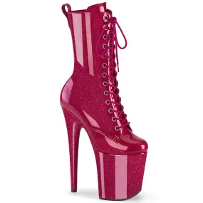 FLAMINGO-1040GP Fuchsia Glitter 8 Inch Exotic Dancer Boot