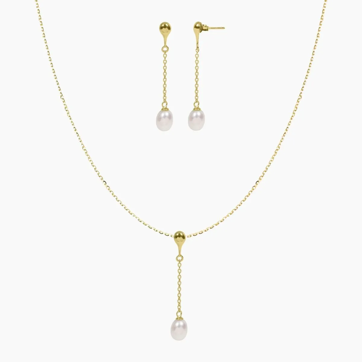 Freshwater Pearl Drop Necklace & Earring Set