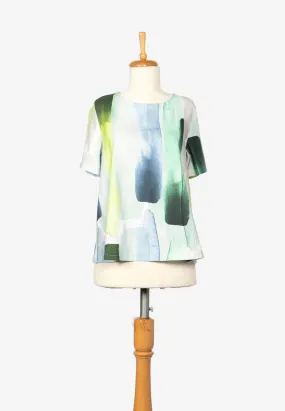 GAIA Printed, thin cotton blouse