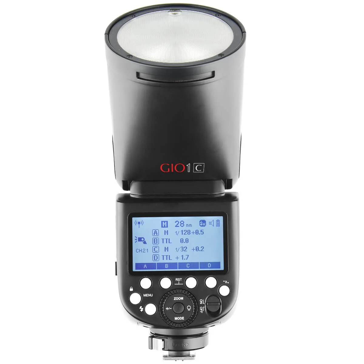 GIO1 (V1) 2.4GHz Round-Head TTL & HSS Speedlite with Rechargeable Battery