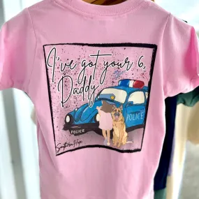 (Girls) I’ve got your 6 Daddy Short Sleeve Kids Tee (D)