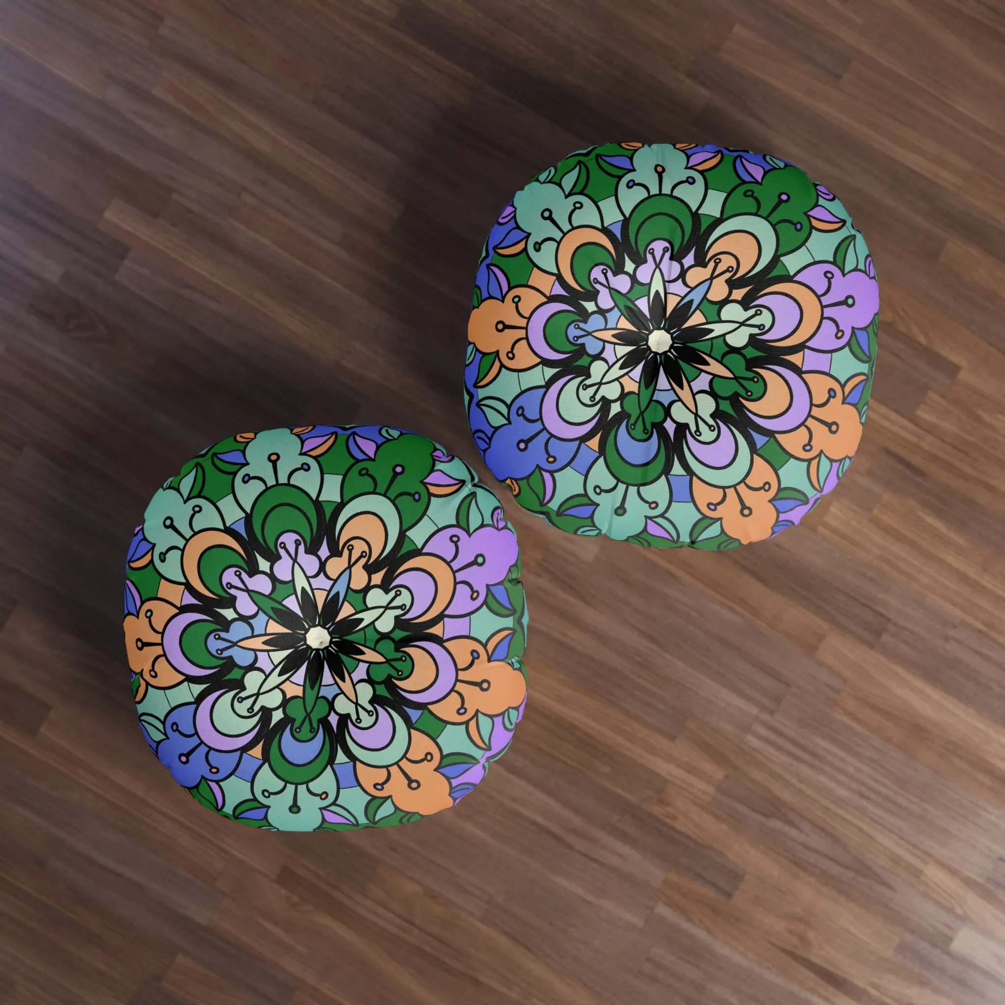 Hand Drawn Mandala Art Design Floor Cushion