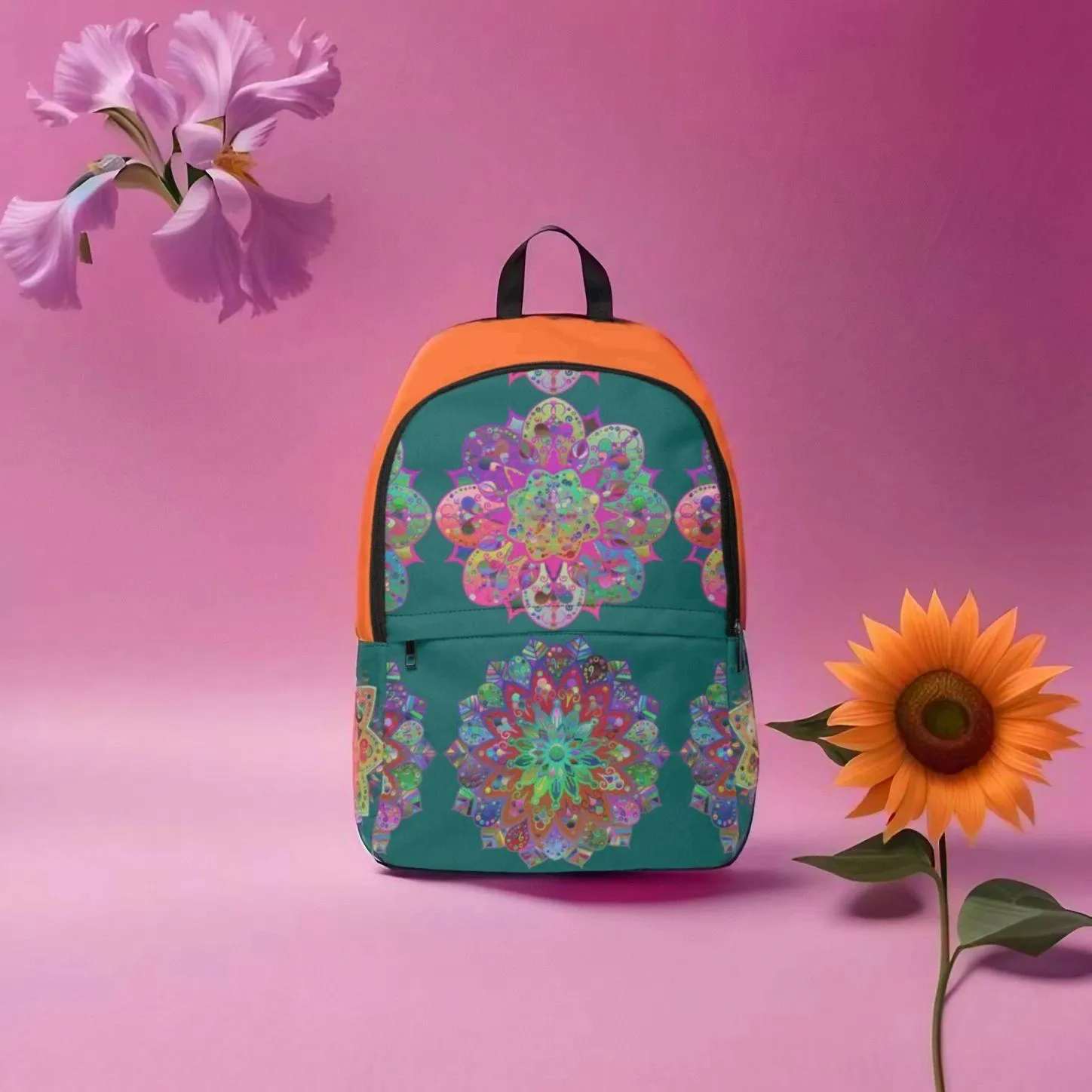 Handmade Mandala Design Fabric Backpack