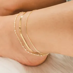 Hera Gold Layering Anklet Set