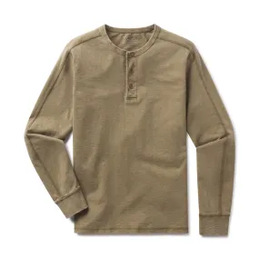 Hewitt Garment Dyed Henley - Military Olive