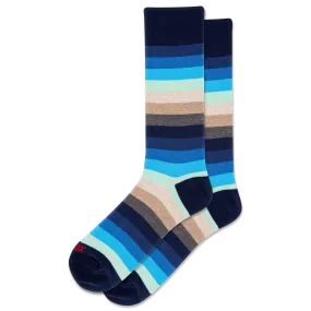 HOTSOX Men's Ombre Stripe Crew Socks