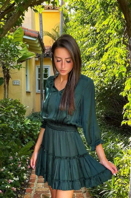 Ibiza Dress / Emerald Silk