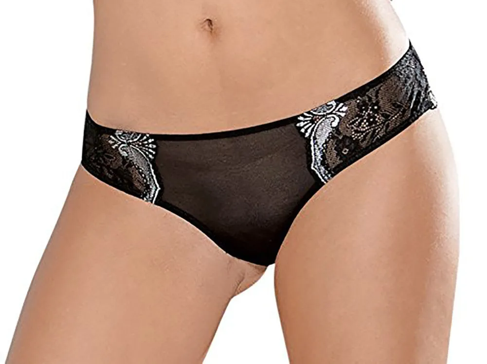 Inner Goddess Full Back Romantic Embroidered Sheer Panty