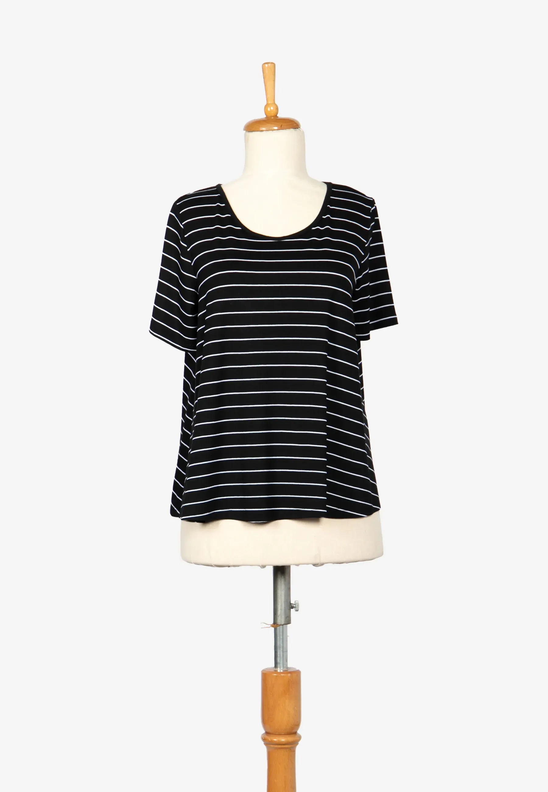 JONAS Striped, viscose jersey basic blouse