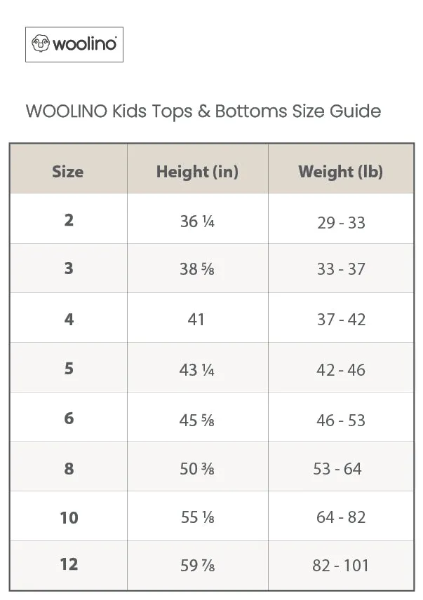 Kids Merino Wool Base Layer, Long Sleeve Top, Honey