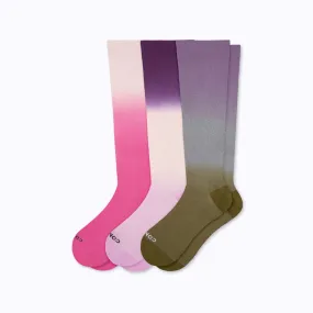 Knee-High Compression Socks – 3 Pack Ombre