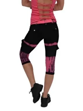 Last Chance! Equilibrium Activewear Tie Dyed Capri C344