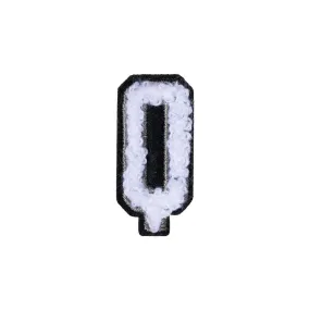 Letter Q Patch - Q Black/White