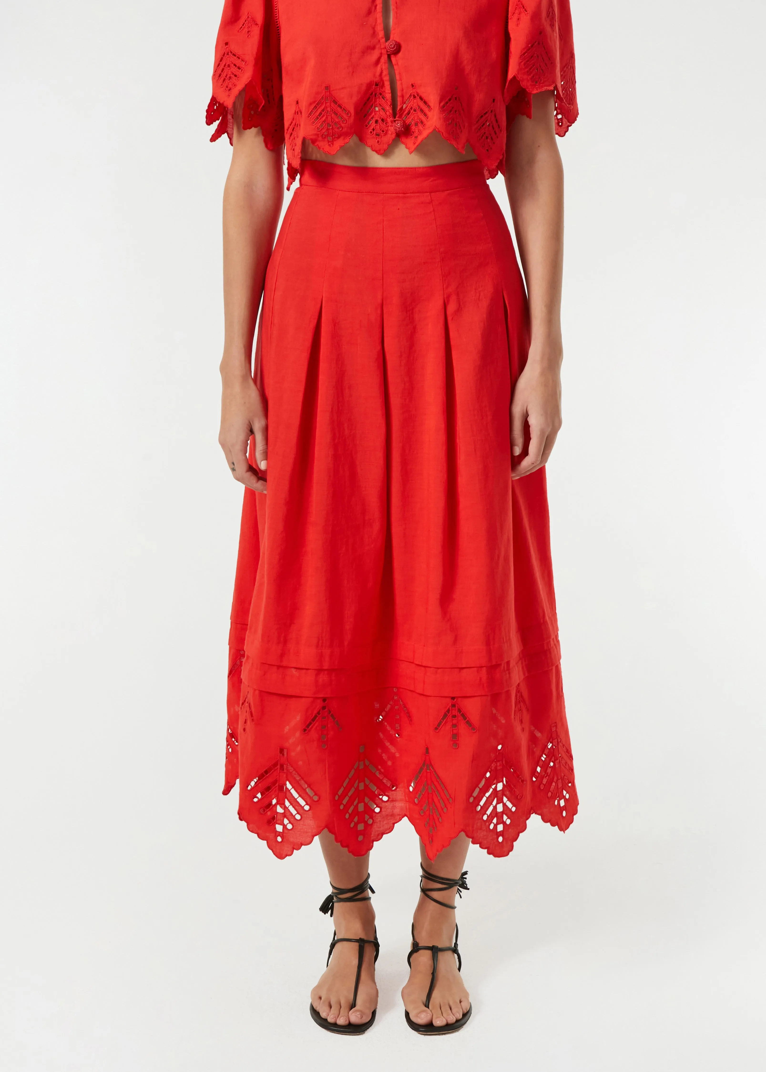 Luis Skirt | Scarlet Eyelet