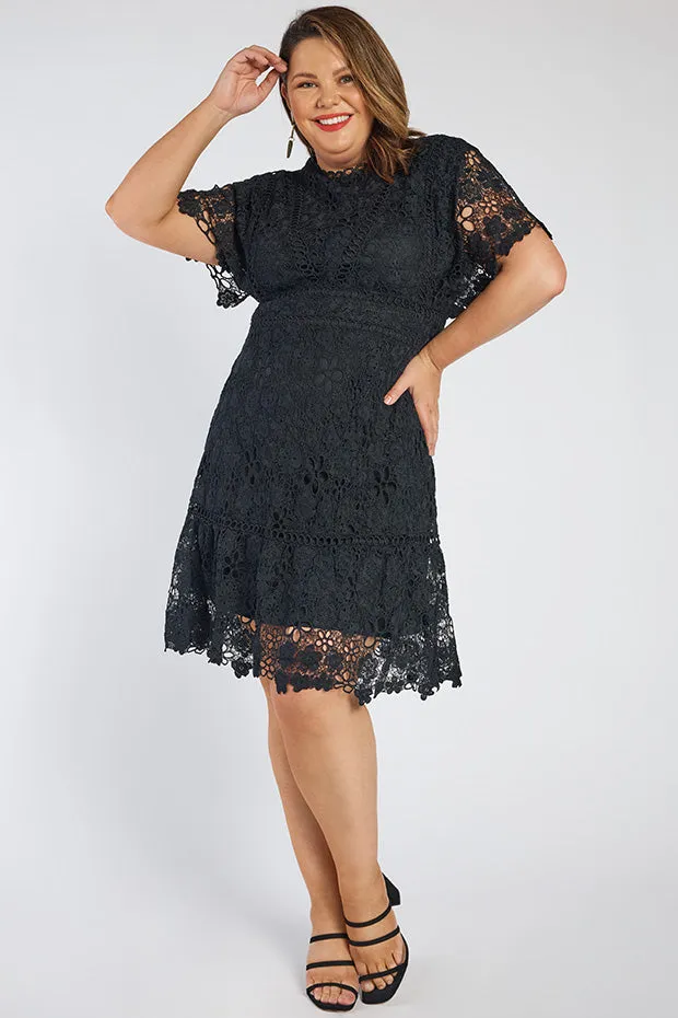 Melanie Black Lace Dress