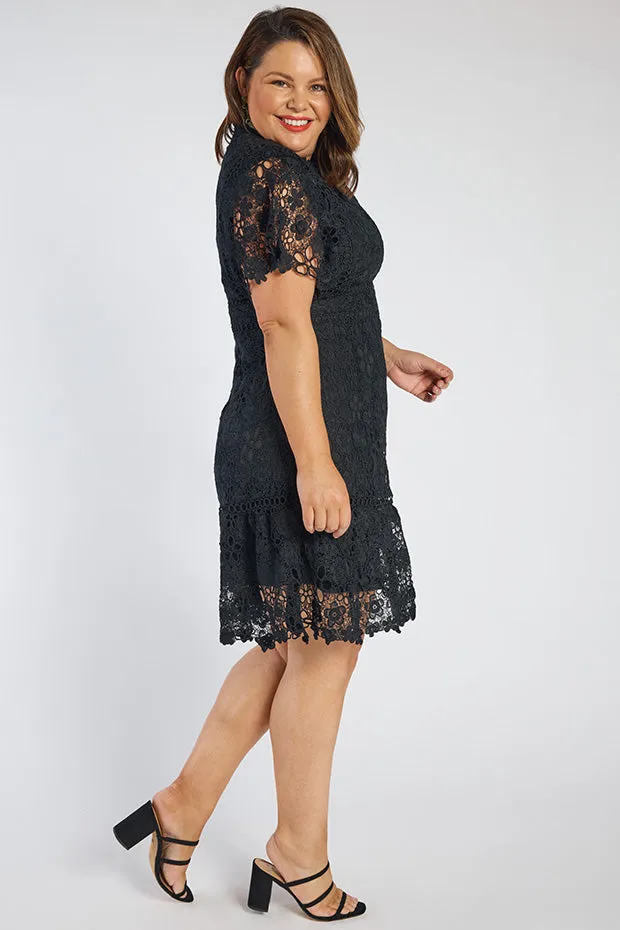 Melanie Black Lace Dress