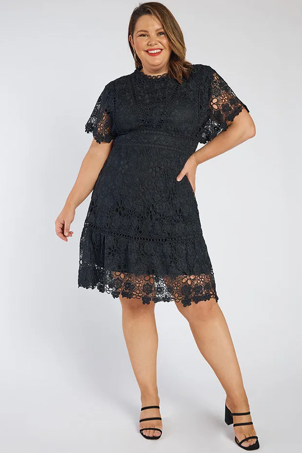 Melanie Black Lace Dress