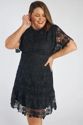 Melanie Black Lace Dress