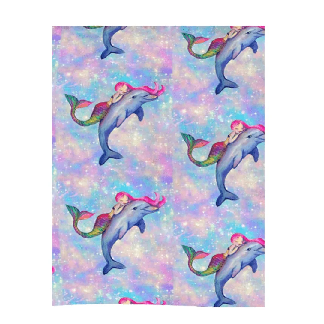 Mermaid and Dolphin Fitted Sheet