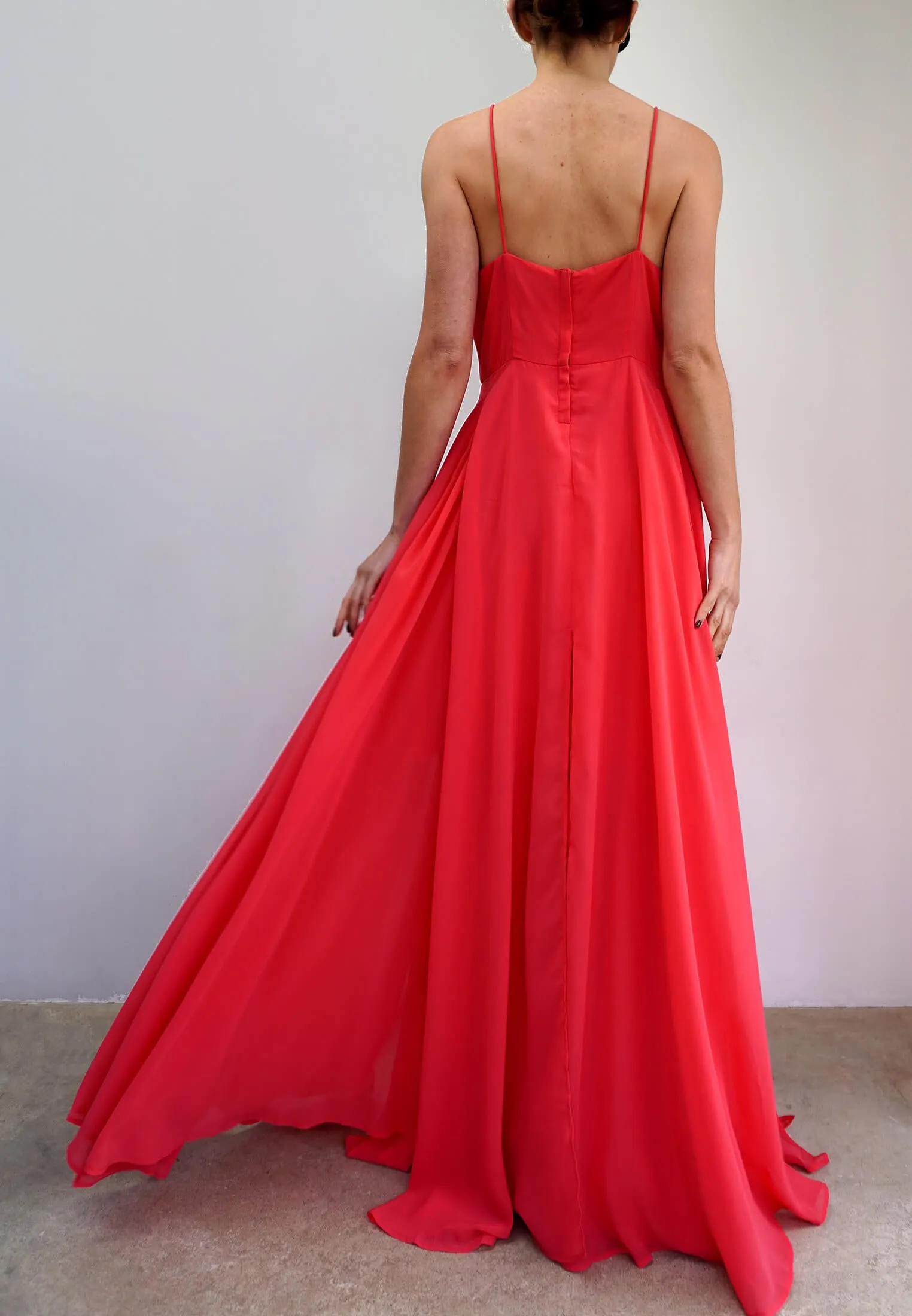 OLSEN MAXI DRESS CORAL