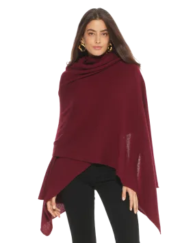 Pure Cashmere Maxi Wrap Bordeaux