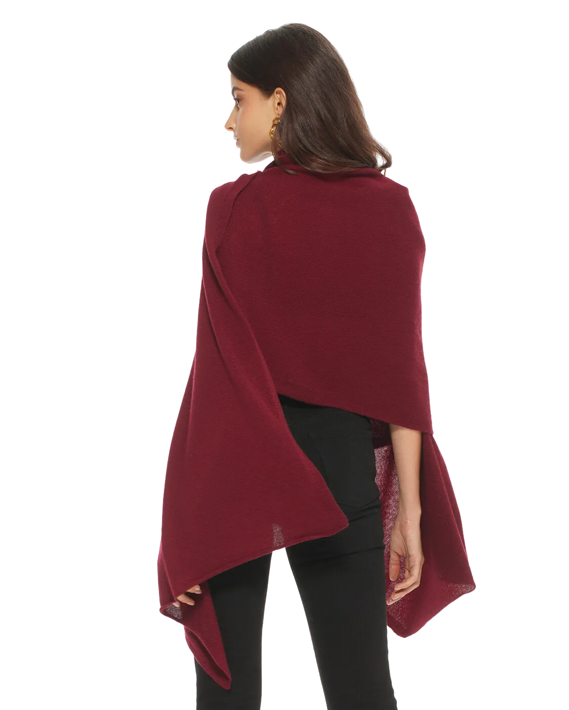 Pure Cashmere Maxi Wrap Bordeaux