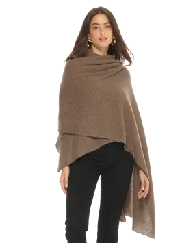 Pure Cashmere Maxi Wrap Brown