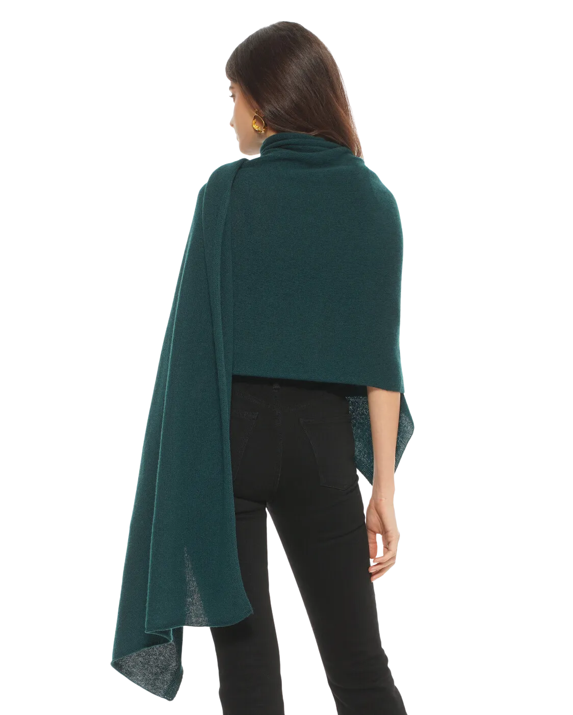 Pure Cashmere Maxi Wrap Green