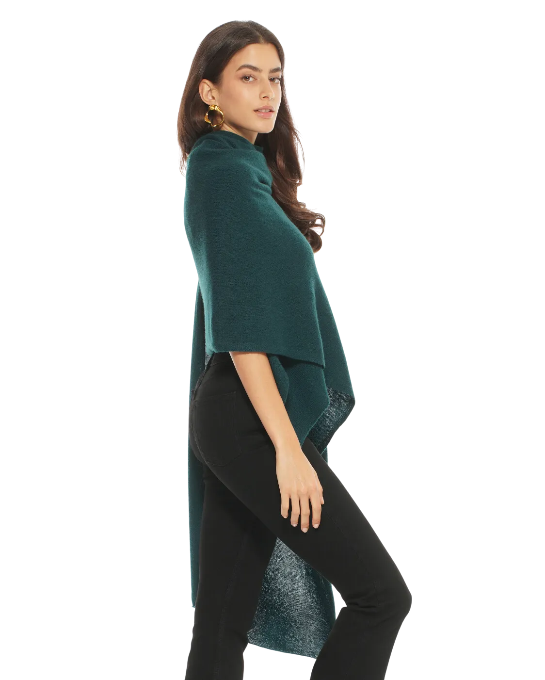 Pure Cashmere Maxi Wrap Green