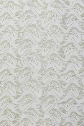 Rockett St George Deco Nymph Parchment Wallpaper