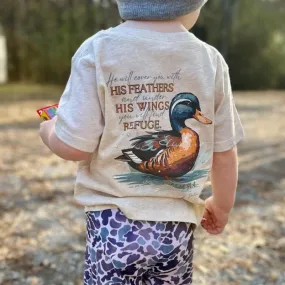 (SHORT) Psalm 91:4 Duck Short Sleeve Kids Tee