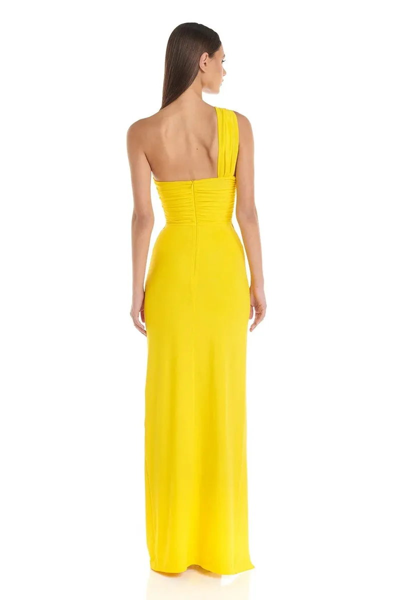 Superlative Elegance Yellow Maxi Dress