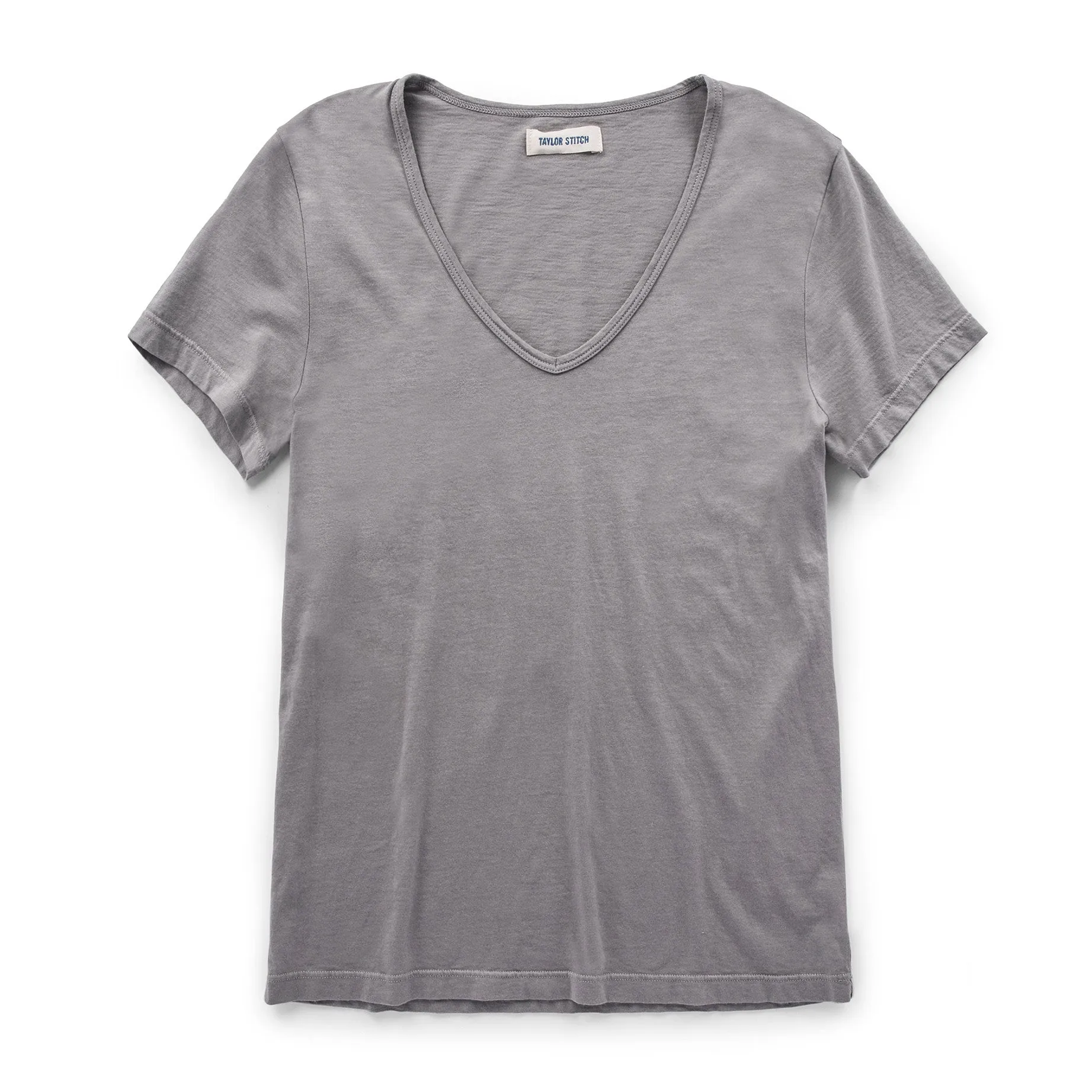 The Elle V-Neck Tee in Heather Grey