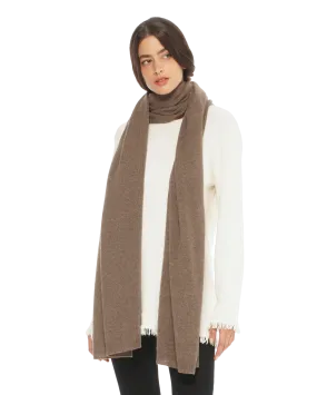 Women's Cashmere Wrap Scarf Brown